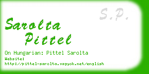 sarolta pittel business card